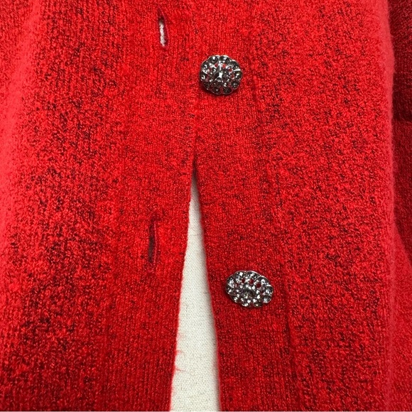 Talbots Red Button-Up Cardigan - Picture 3 of 6